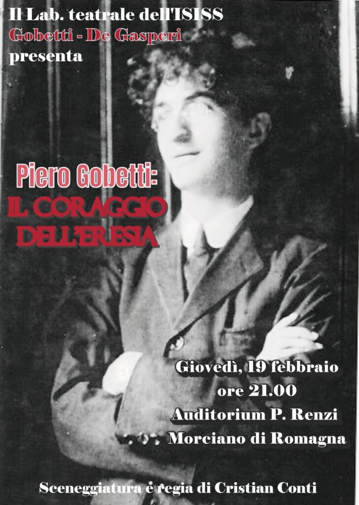 MANIFESTO PER SPETTACOLO SU GOBETTI ULTIMA