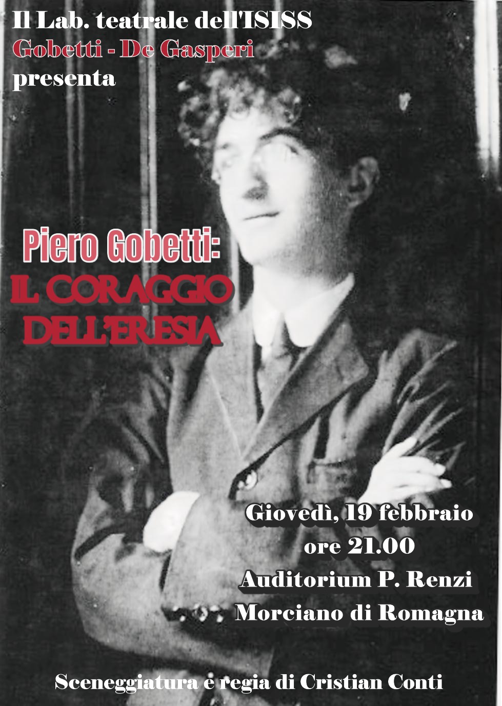 MANIFESTO PER SPETTACOLO SU GOBETTI ULTIMA